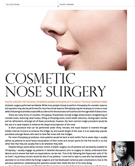 Cosmetic Nose Surgery